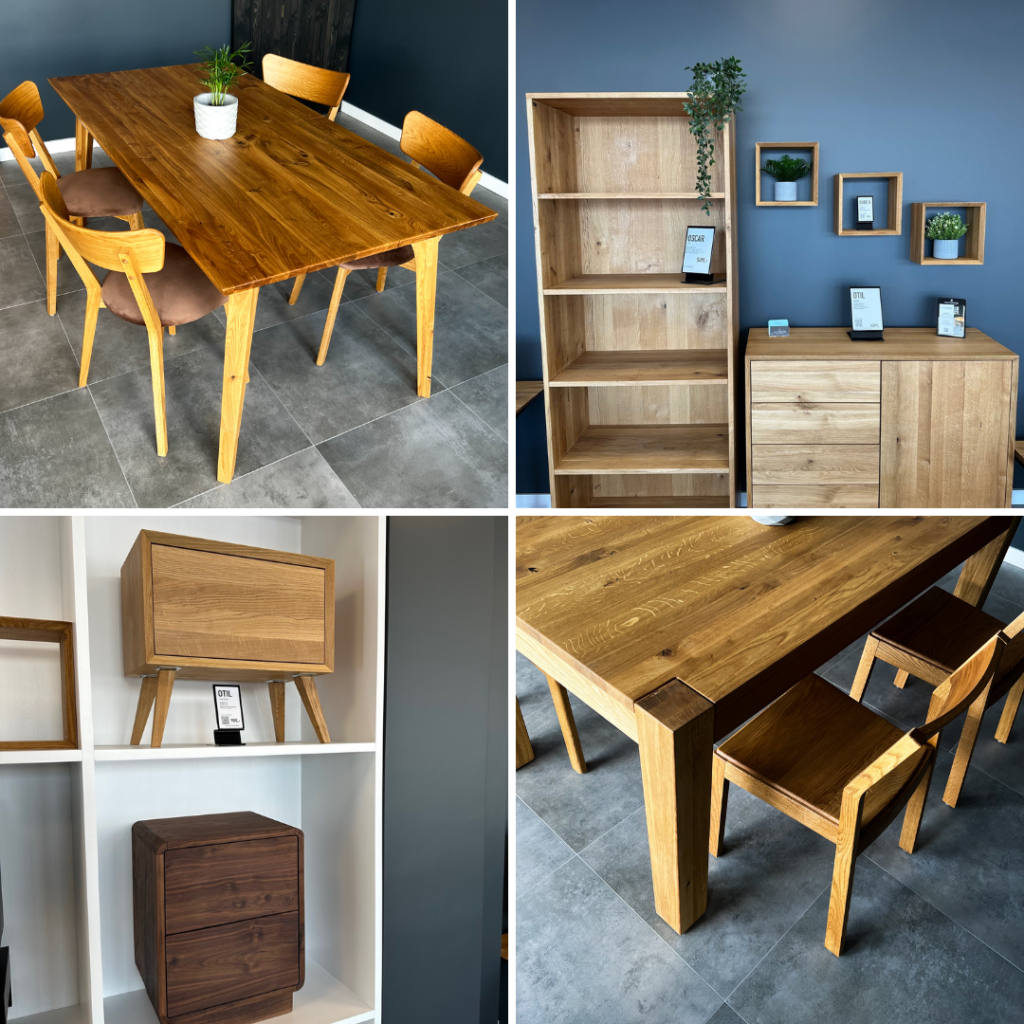 Salon rahnwood, meble z litego drewna, meble dębowe, stoły dębowe, meble drewniane gdańsk